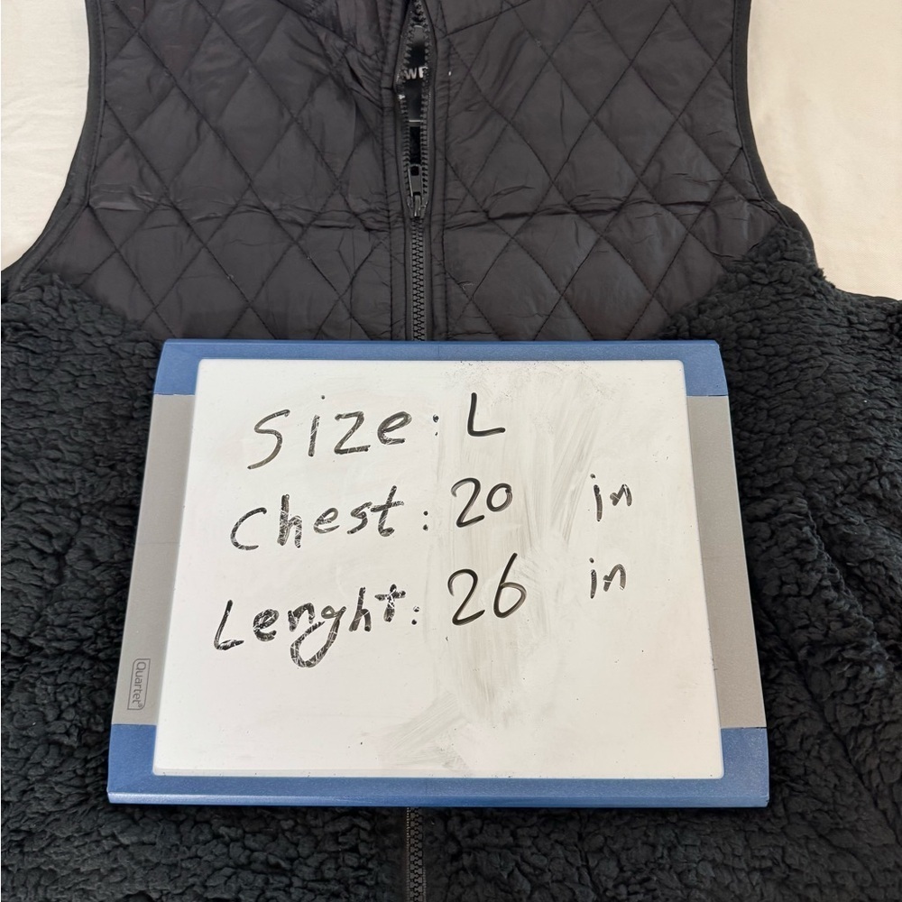 VIPWEST Women's Fuzzy Fleece Sherpa Vest Stand Collar Sleeveless Outerwear L - Picture 8 of 9